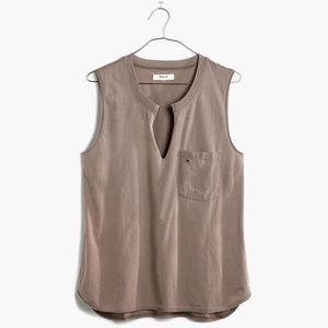 MADEWELL Distressed Easygoing Muscle Tee Ash Stone